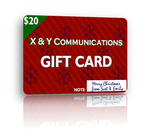 Click Here To Enter The X & Y Communications Store And Redeem Your Gift Card