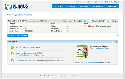Screenshot Of Plimus Account Activation Page